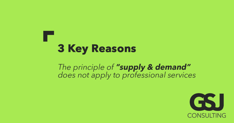 The law of supply and demand doesn’t apply to the pricing of professional services